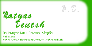 matyas deutsh business card