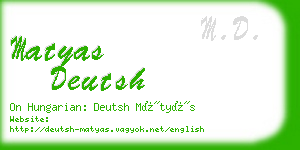 matyas deutsh business card